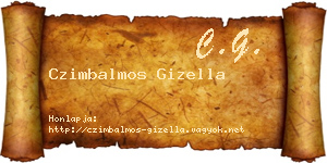 Czimbalmos Gizella névjegykártya
