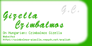 gizella czimbalmos business card